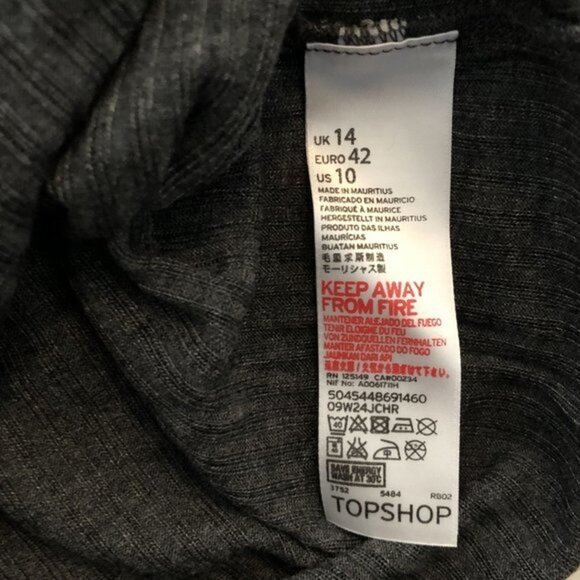 TopShop Crop Top Shirt Fitted Stretch Short Sleeve Casual NWT - Picture 6 of 12